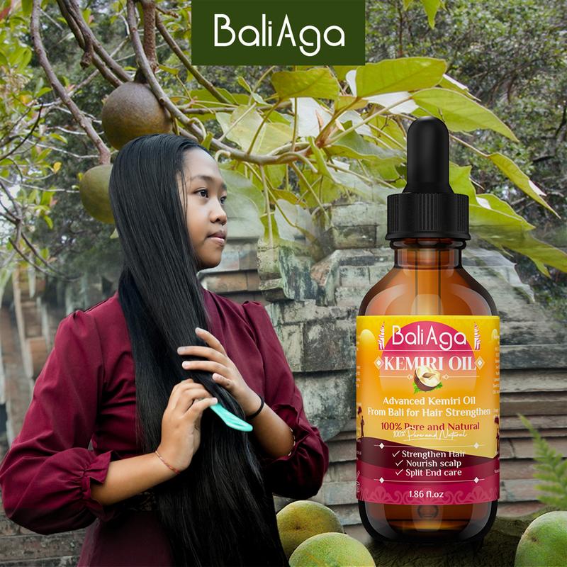 Lwil Kemiri BaliAga – Lwil Natirèl pou Cheve | Fè Cheve Grandi, Nouri Po Tèt, Repare Pwent Fann - Bali Aga Beauty